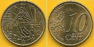França - 10 Centimos 2014 (Km# 1410)