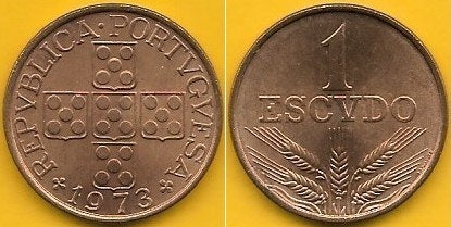 Portugal - 1$00 1973 (Km# 597)