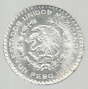Mexico - 1 Peso 1965 (Km# 459)