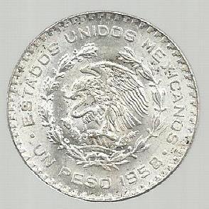 Mexico - 1 Peso 1958 (Km# 459)