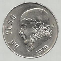 Mexico - 1 Peso 1976 (Km# 460)