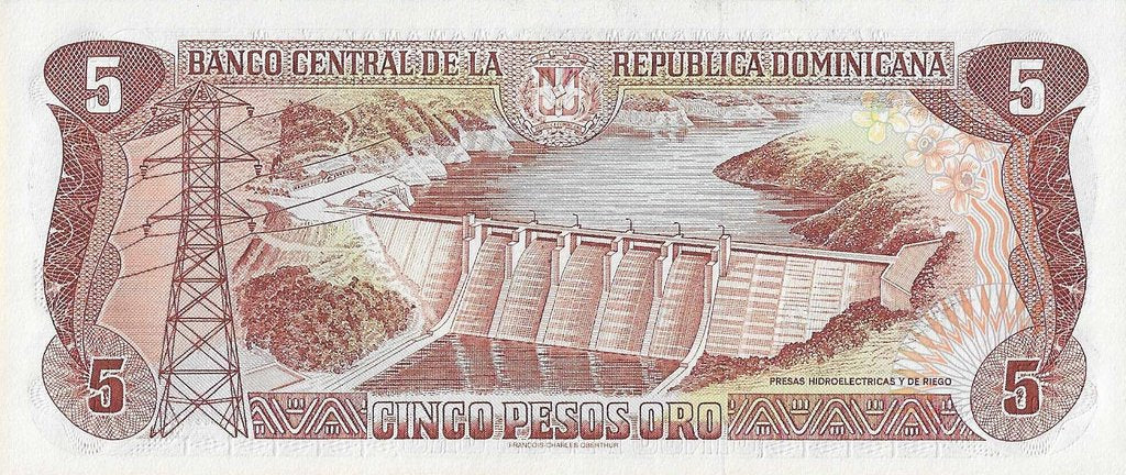 Rep.Dominicana - 5 Pesos 1996 (# 152a)