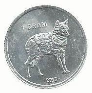 Nagorno Karabakh - 1 Dram  2013 (Km# 28) Lobo