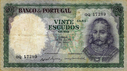 Portugal - 20$00 1960 (# 163)