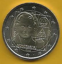 Itália - 2 Euro 2020 (Km# ..) Nascimento Maria Montessori