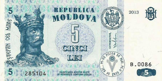 Moldavia - 5 Lei 2013 (# 9g)