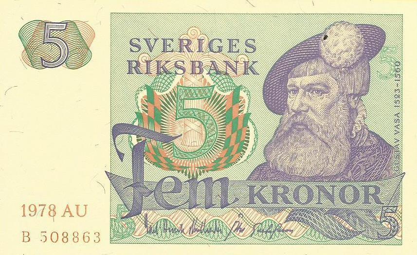 Suécia - 5 Kronor 1978 (# 51d)