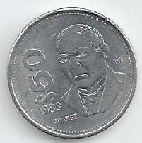 Mexico - 50 Pesos 1988 (Km# 495)