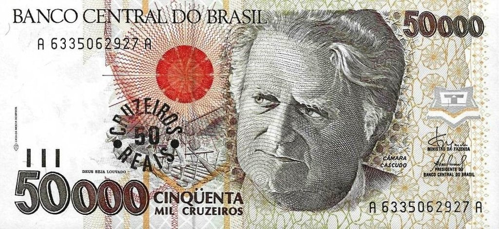 Brasil - 50 Cruzeiros Reais 1993 (# 237)