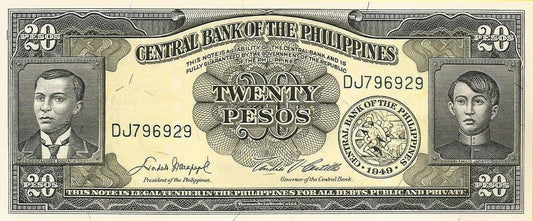 Filipinas - 20 Pesos ND (# 137d)
