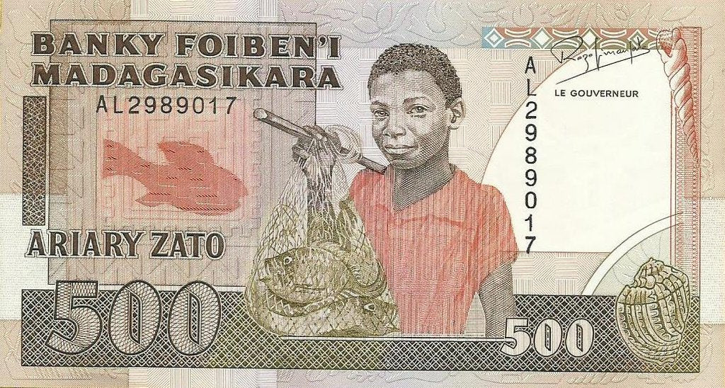 Madagascar - 500 Francos 1988/93 (# 71)