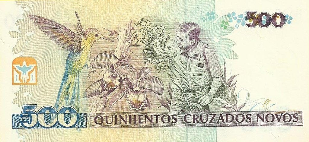 Brasil - 500 Cruzeiros 1990 (# 226b) Substituição
