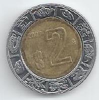 Mexico - 2 Pesos 2007 (Km# 604)