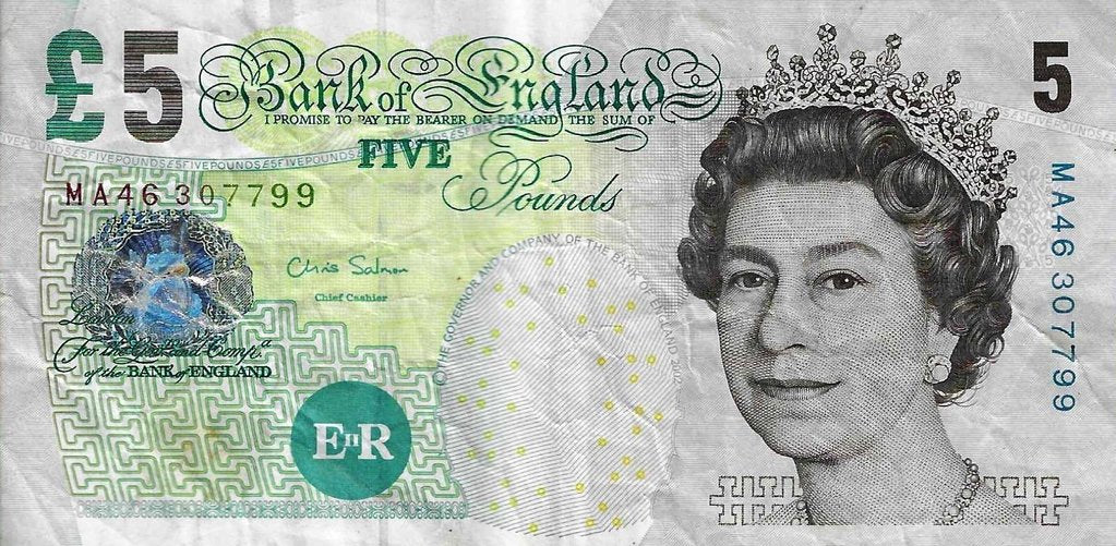 Inglaterra - 5 Libras 2002 (# 391d)