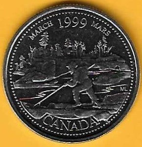 Canadá - 25 Centimos 1999 (Km# 344) Marco