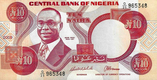 Nigeria - 10 Naira 2005 (# 25i)