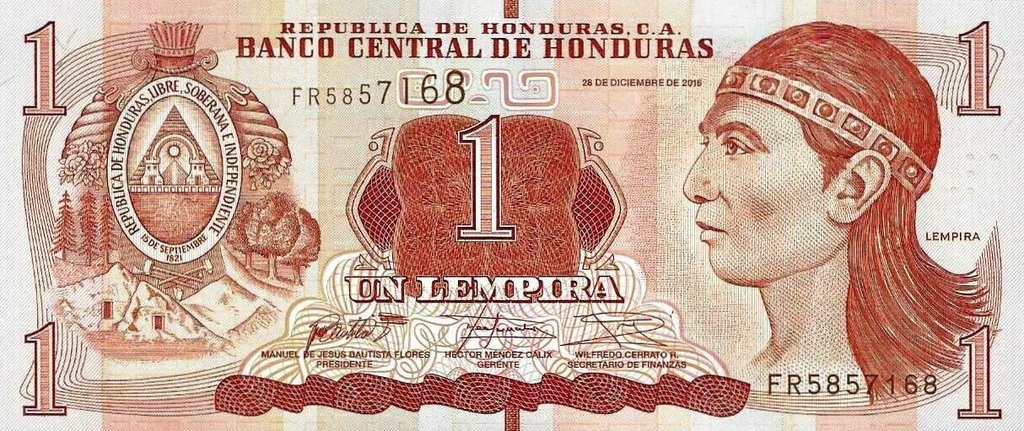 Honduras - 1 Lempira 2016 (# 96)