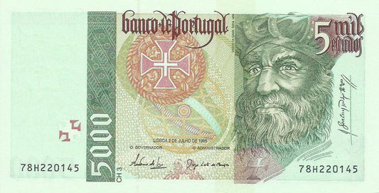 Portugal - 5000$00 1998 (# 190e)  Descentrada