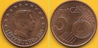 Luxemburgo - 5 Centimos 2015 (Km# 77)