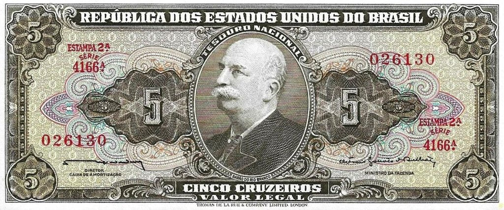Brasil - 5 Cruzeiros 1964 (# 176c)