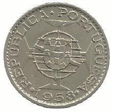 Timor - 1$00 1958 (Km# 13)