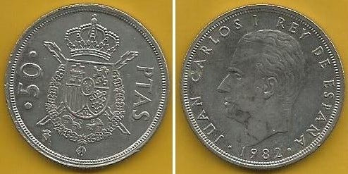 Espanha - 50 Pesetas 1982 (Km# 825)