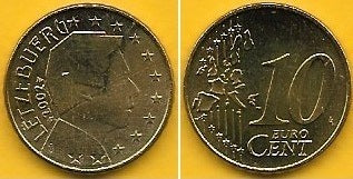 Luxemburgo - 10 Centimos 2002 (Km# 78)
