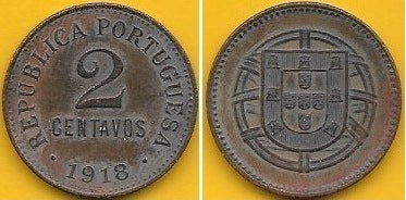 Portugal - 2 Centavos 1918 (Km# 568)