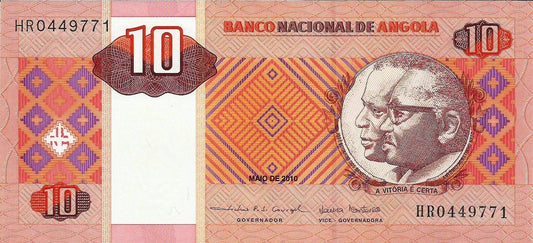 Angola - 10 Kwanzas 2010 (# 145e)