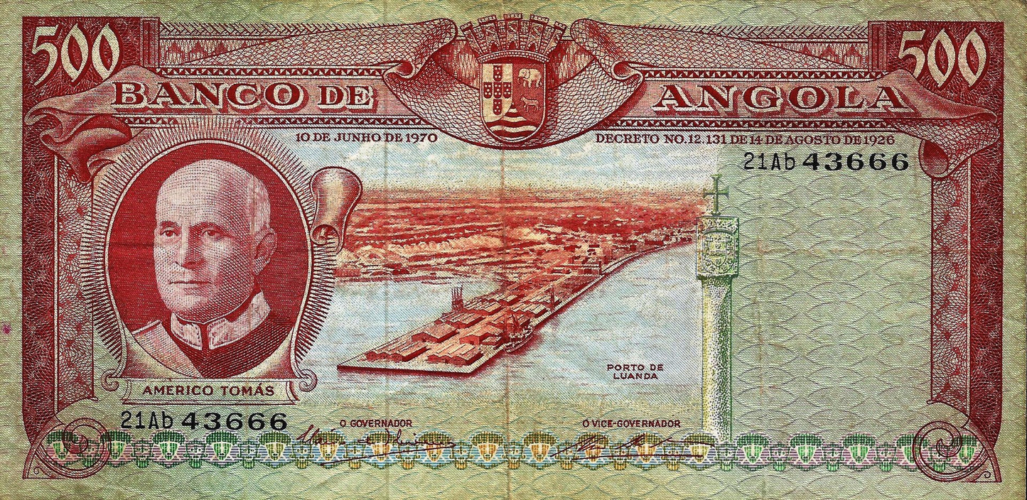 Angola - 500$00 1970 (# 97)