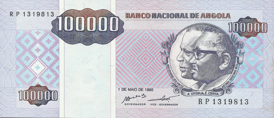 Angola - 100000 Kwanzas 1995 (# 139)