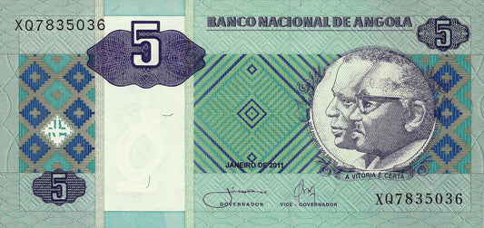 Angola - 5 Kwanzas 2011 (# 144c)