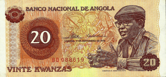 Angola - 20 Kwanzas 1976 (# 109a)