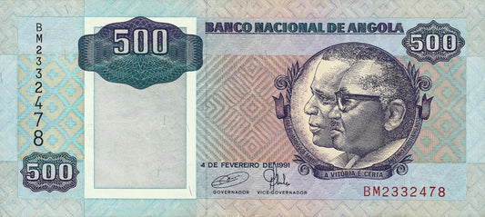 Angola - 500 Kwanzas 1991 (# 128b)