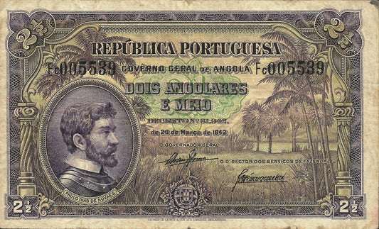Angola - 2 1/2 Angolares 1942 (# 69)