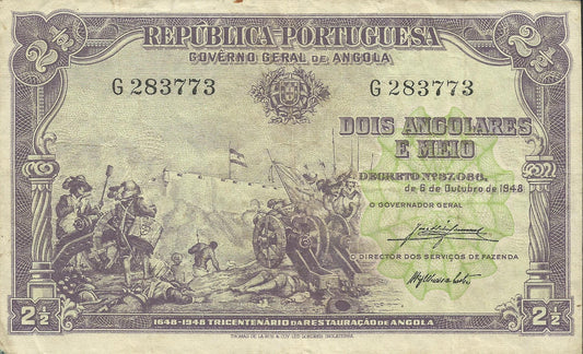 Angola - 2 1/2 Angolares 1948 (# 71)
