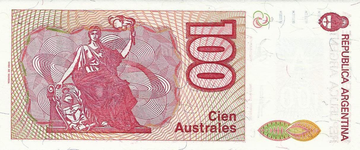 Argentina - 100 Australes 1990 (# 327c)