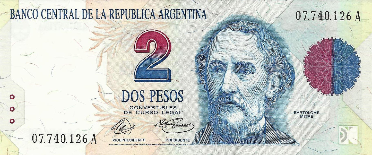 Argentina - 2 Pesos 1992 (# 340a)