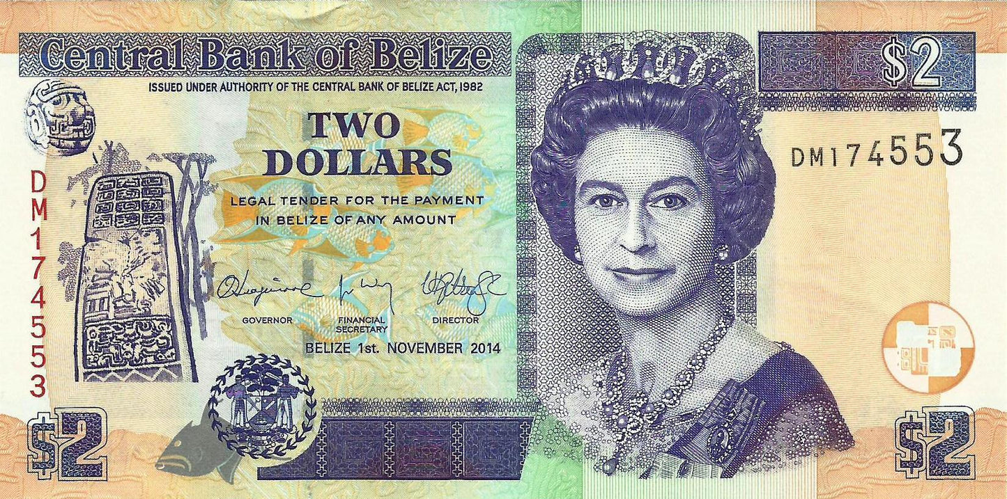 Belize - 2 Dolares 2014 (# 66e)