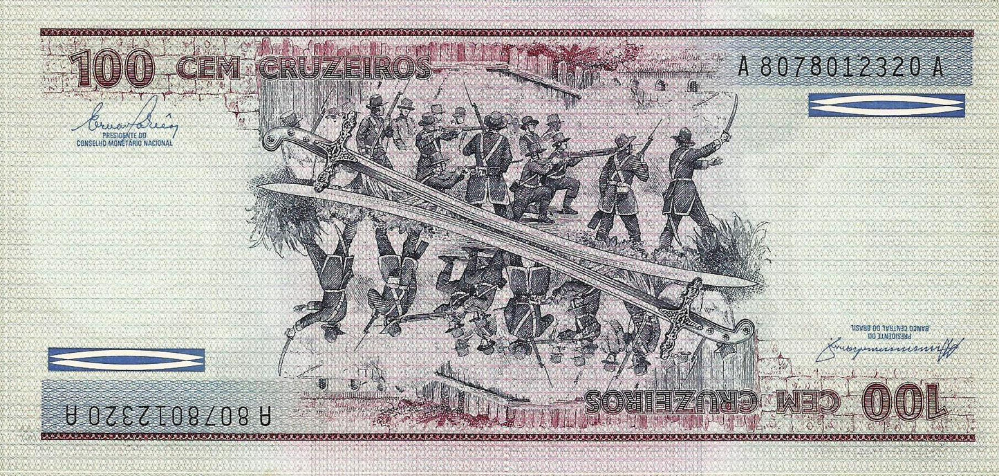 Brasil - 100 Cruzeiros 1984 (# 198b)