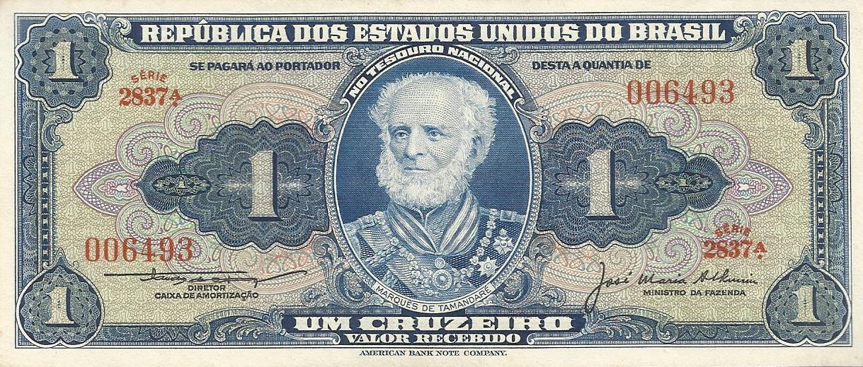 Brasil - 1 Cruzeiro 1956 (# 150c)