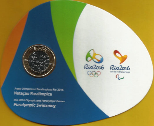 Brasil - 1 Real 2016 (Nataçao Paralimpica)