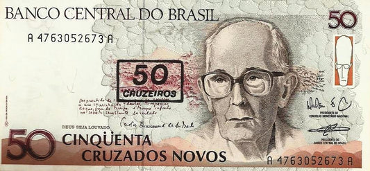Brazil - 50 Cruzeiros 1990 (# 223)