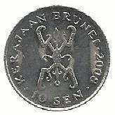 Brunei - 10 Sen 2008 (Km# 36)