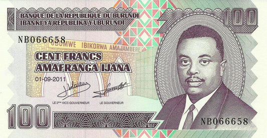 Burundi - 100 Francos 2011 (# 44b)