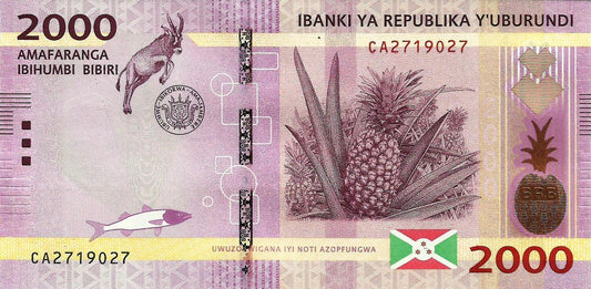 Burundi - 2000 Francos 2015 (# 52)