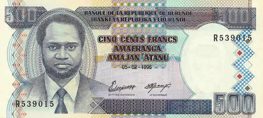 Burundi - 500 Francos 1995 (# 38a)