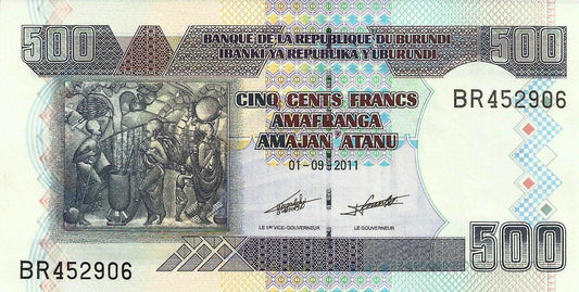 Burundi - 500 Francos 2011 (# 45b)