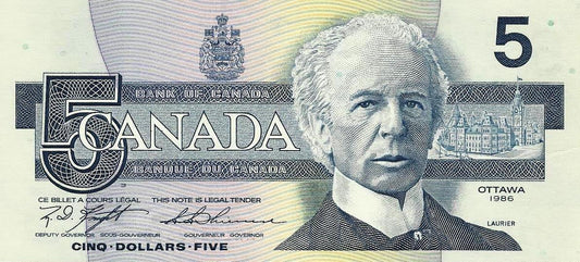 Canada - 5 Dolares 1986 (# 95d)