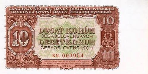 Checoslovaquia - 10 Korun 1953 (# 83b)
